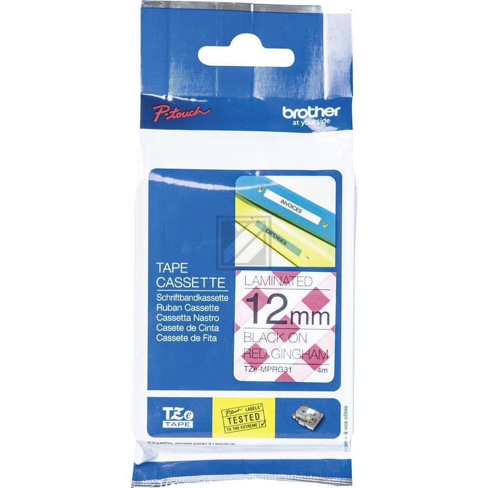 Original Brother TZe-MPRG31 Farbband Schwarz, Rot