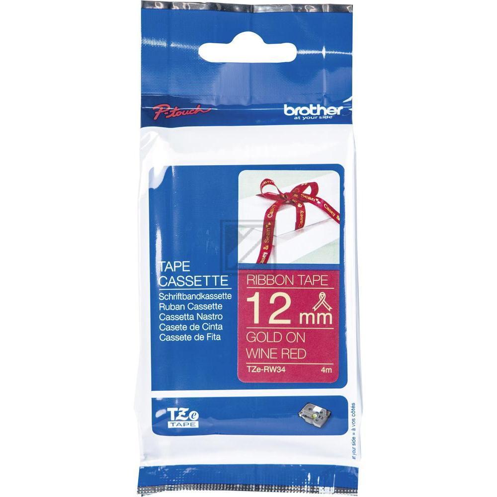 Original Brother TZe-RW34 Farbband Rot