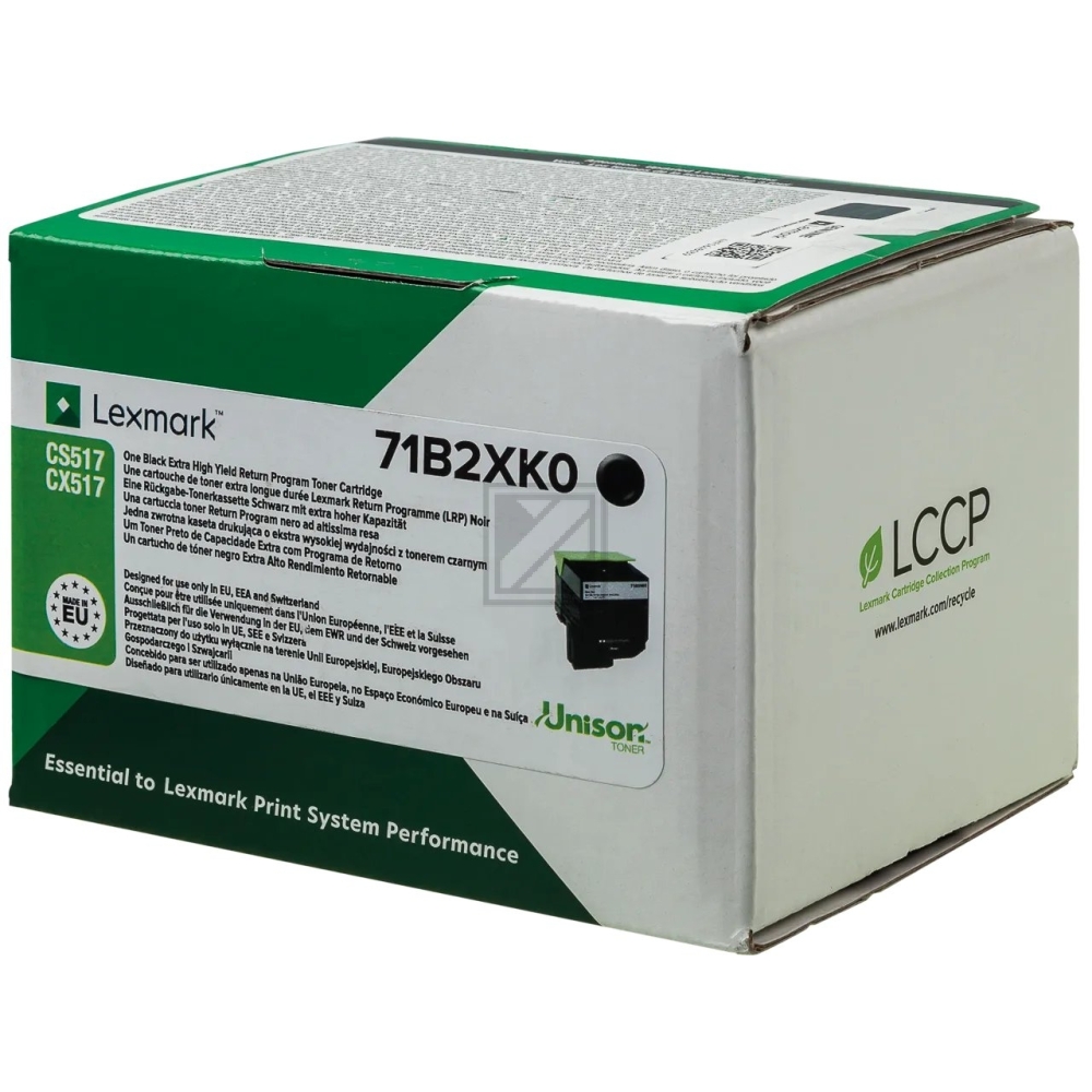 Original Lexmark 71B2XK0 Toner Schwarz