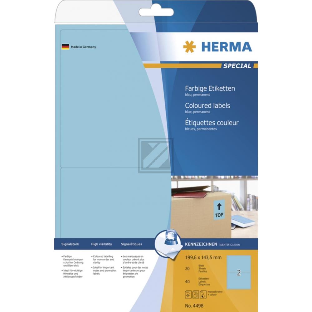 HERMA Universal-Etiketten SPECIAL, 199,6 x 143,5 mm, blau