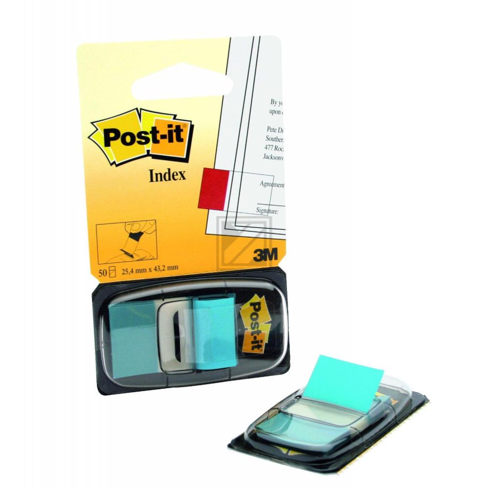 Post-it Haftmarker Index, 25,4 x 43,2 mm, trkis