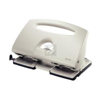 LEITZ Doppellocher, Stanzleistung: 40 Blatt, grau