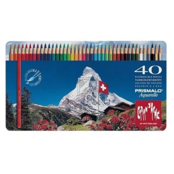 CARAN D'ACHE Buntstifte PRISMALO Aquarelle, 40er Metalletui