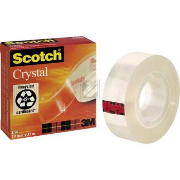 Scotch Klebefilm Crystal Clear 600, 19 mm x 33 m, Karton