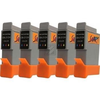 5 Compatible Ink Cartridges to Canon BCI-24 C  (Colours)