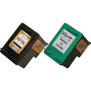 2 Compatible Ink Cartridges to HP HP337 + HP343  (BK & Colours)