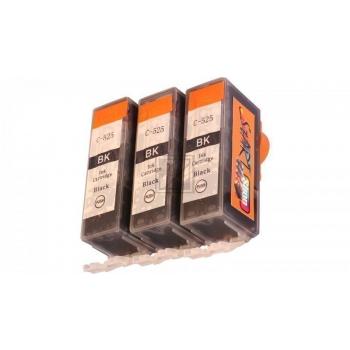 3 Compatible Ink Cartridges to Canon PGI-525 (BK)