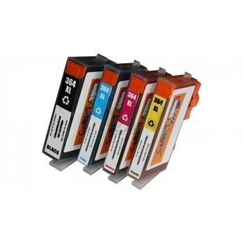 4 Compatible Ink Cartridges to HP HP364  (BK, C, M, Y)