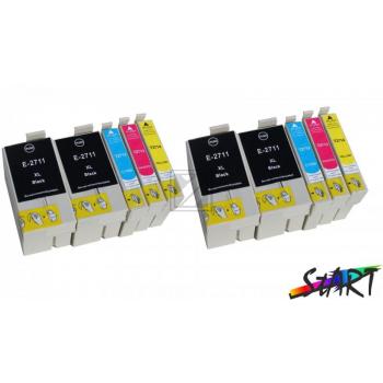 10 Compatible Ink Cartridges to Epson T2711 - T2714  (BK, C, M, Y) XL