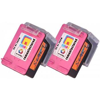 2 Compatible Ink Cartridges to HP HP62  (Colours) XL