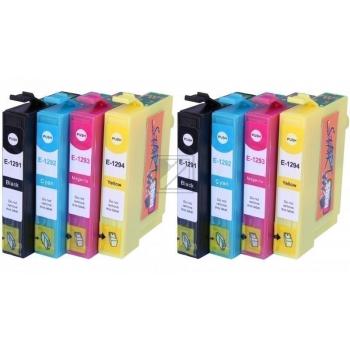 8 Compatible Ink Cartridges to Epson T1291 - T1294  (BK, C, M, Y)