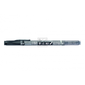 Tombow Kalligraphie-Stift Fudenosuke Twin, schwarz/grau