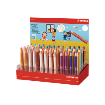 STABILO Multitalentstift woody 3 in 1, 48er Kartondisplay