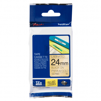 Original Brother TZE-PR851 BK, Gold Farbband 1x