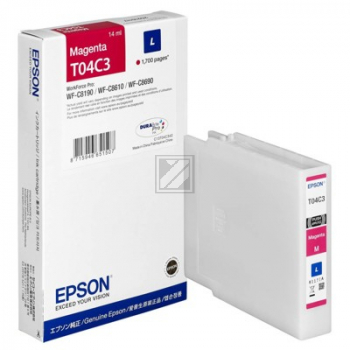 Original Epson C13T04C340 / T04C3 Tinte Magenta