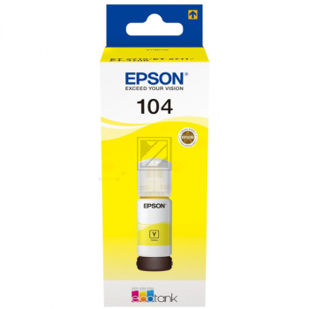 Original Epson C13T00P440 / 104 Tinte Gelb