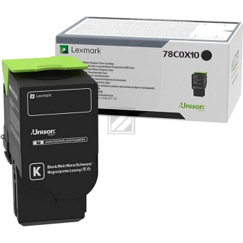 Original Lexmark 78C0X10 Toner Schwarz