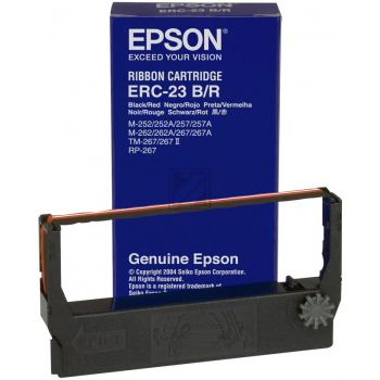 Original Epson C43S015362 / ERC-23-BR Farbband Schwarz, Rot