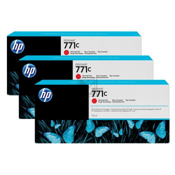 Original HP B6Y32A / 771C Tinte Rot 3er Set