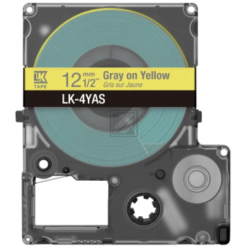 Epson Schriftbandkassette 12mm grau/gelb (C53S672104, LK-4YAS)