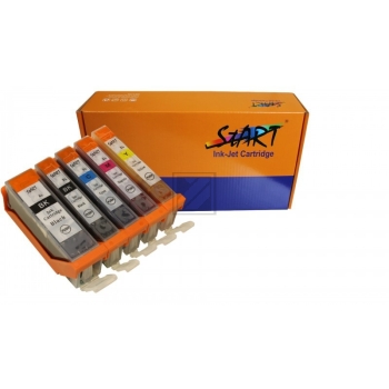 Start - 6 XXL Ersatz Chip Patronen kompatibel zu Canon PGI-530 PGBK XXL Schwarz, CLI-531BK XXL photo-Schwarz, CLI-531C XXL Cyan, CLI-531M XXL Magenta, CLI-531Y XXL Gelb, CLI-531GY XXL Grau