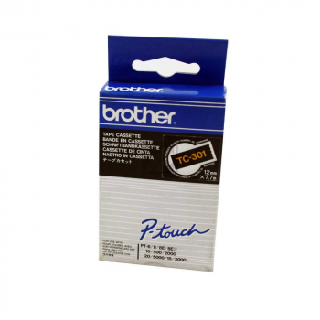 PTOUCH TC301 | 12mm, BROTHER PTOUCH Band laminiert, gold/schwarz