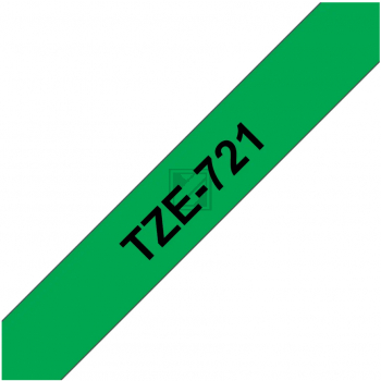 Original Brother TZe-721 Farbband Schwarz, Grn