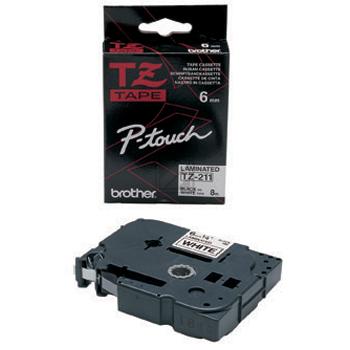 PTOUCH TZE211 | 6mm/8m, BROTHER Schriftbandkassette, schwarz auf weiss
