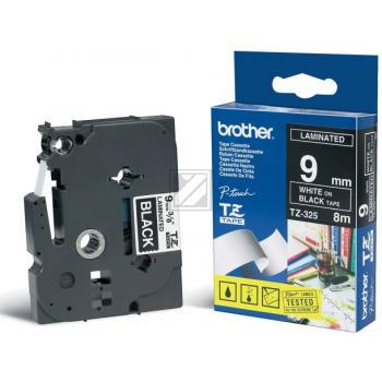 Original Brother TZe-325 Farbband Schwarz, Wei