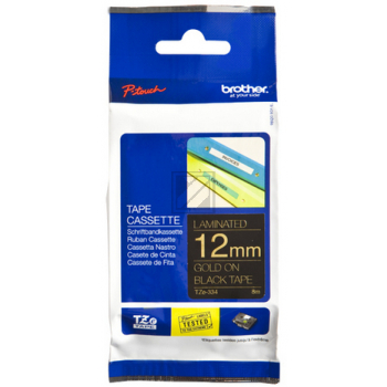 Original Brother TZE-334 P-Touch Black gold