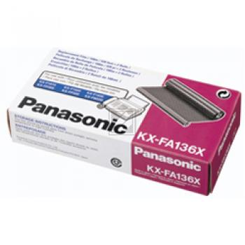 Original Panasonic KX-FA136X Thermo-Transfer-Rollen2er Set