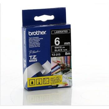 Brother Schriftbandkassette wei/schwarz (TZE-315)