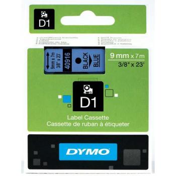Dymo 40916 / S0720710 D1-Band 9mm schwarz auf blau