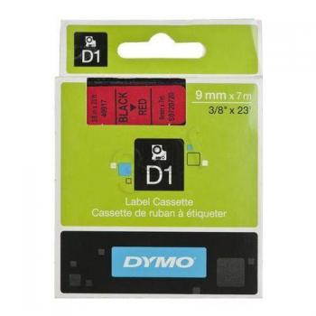 Dymo 40917 / S0720720 D1-Band 9mm schwarz auf rot