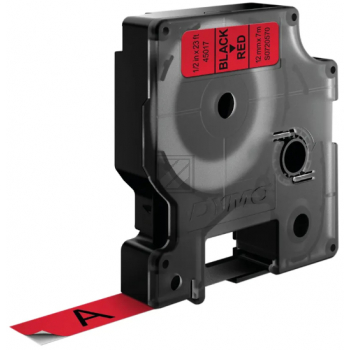 Dymo 45017 / S0720570 D1-Band 12mm schwarz auf rot