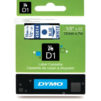 Dymo 45014 / S0720540 D1-Band 12mm blau auf weiß