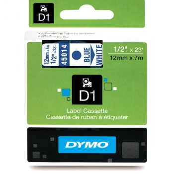 Dymo 45014 / S0720540 D1-Band 12mm blau auf wei