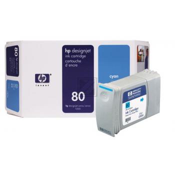 Original HP C4846A / 80 Tinte Cyan XXL