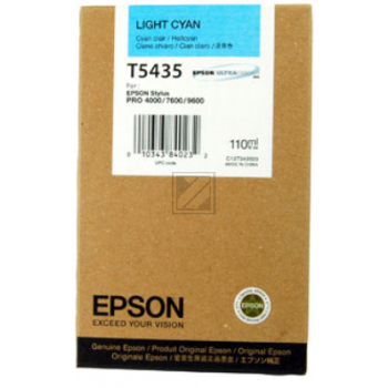 Original Epson C13T543500 / T5435 Tinte Cyan (Hell)