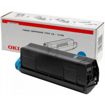 Original OKI 42127407 / C5100 Toner Cyan XXL