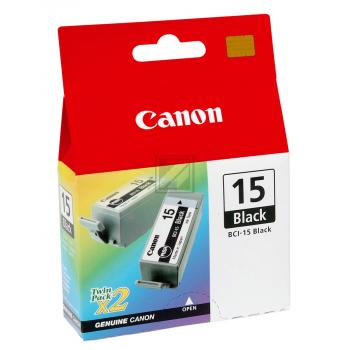 Canon Tintenpatrone 2 x schwarz (8190A002, BCI-15BK)