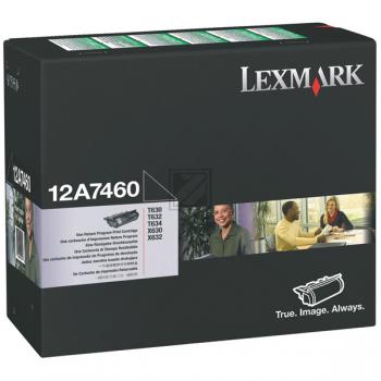 Original Lexmark 12A7460 Toner Schwarz
