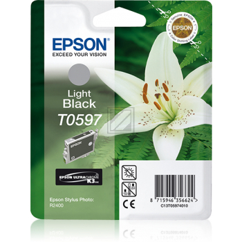Original Epson C13T05974010 / T0597 Tinte Light Schwarz