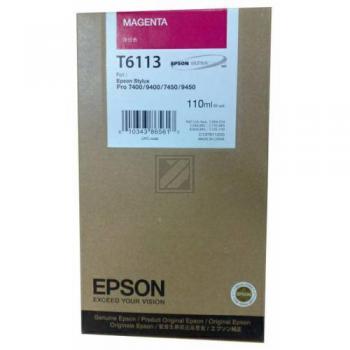 Original Epson C13T611300 / T6113 Tinte Magenta