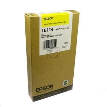 Original Epson C13T611400 / T6114 Tinte Gelb
