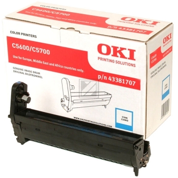 Original OKI 43381707 / C5600 Bildtrommel Cyan