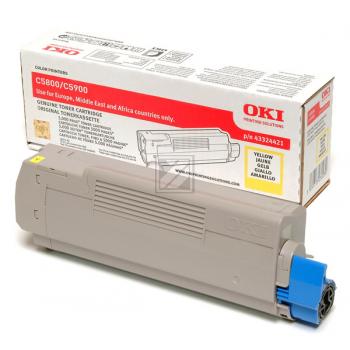 Original OKI 43324421 / C5800 Toner Gelb