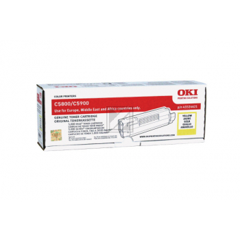 Original OKI 43324421 / C5800 Toner Gelb