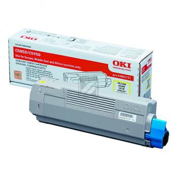 Original OKI 43865721 / C5850 Toner Gelb