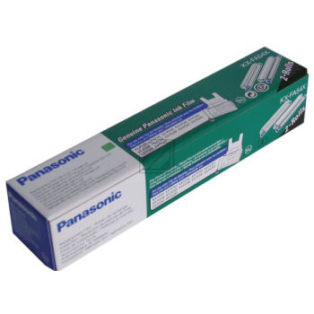 Original Panasonic KX-FA54X Thermo-Transfer-Rollen Schwarz 2er Set
